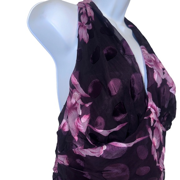 JS collections silk blend floral printed halter corset top size 14 - Picture 7 of 14